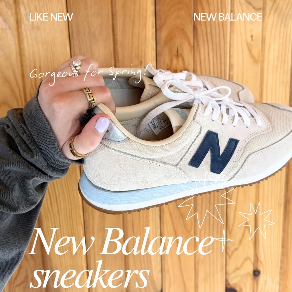 New Balance 620 Cream & Navy women’s 8.5